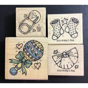 Whipper Snapper Designs Baby Rattle Booties Socks Bundle Holly E. Bliss